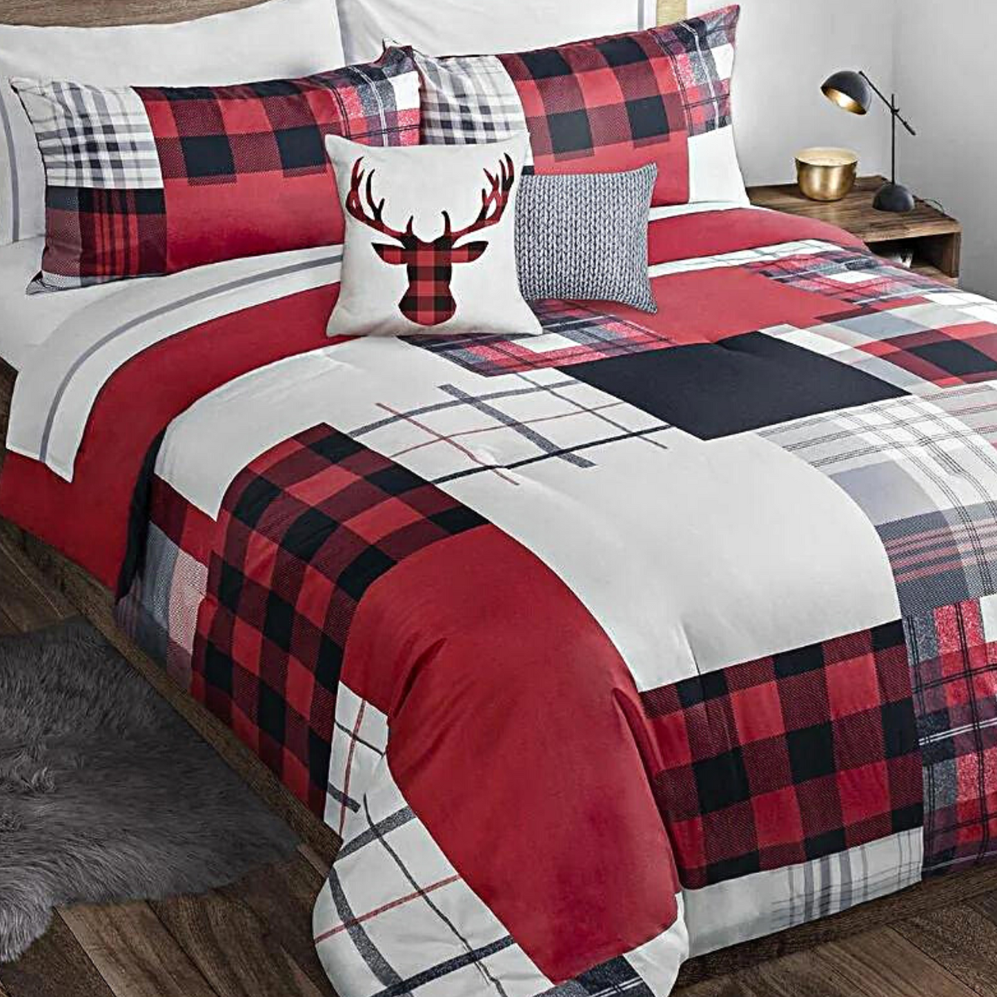 Rustic Patchwork 3 Piece Comforter Set