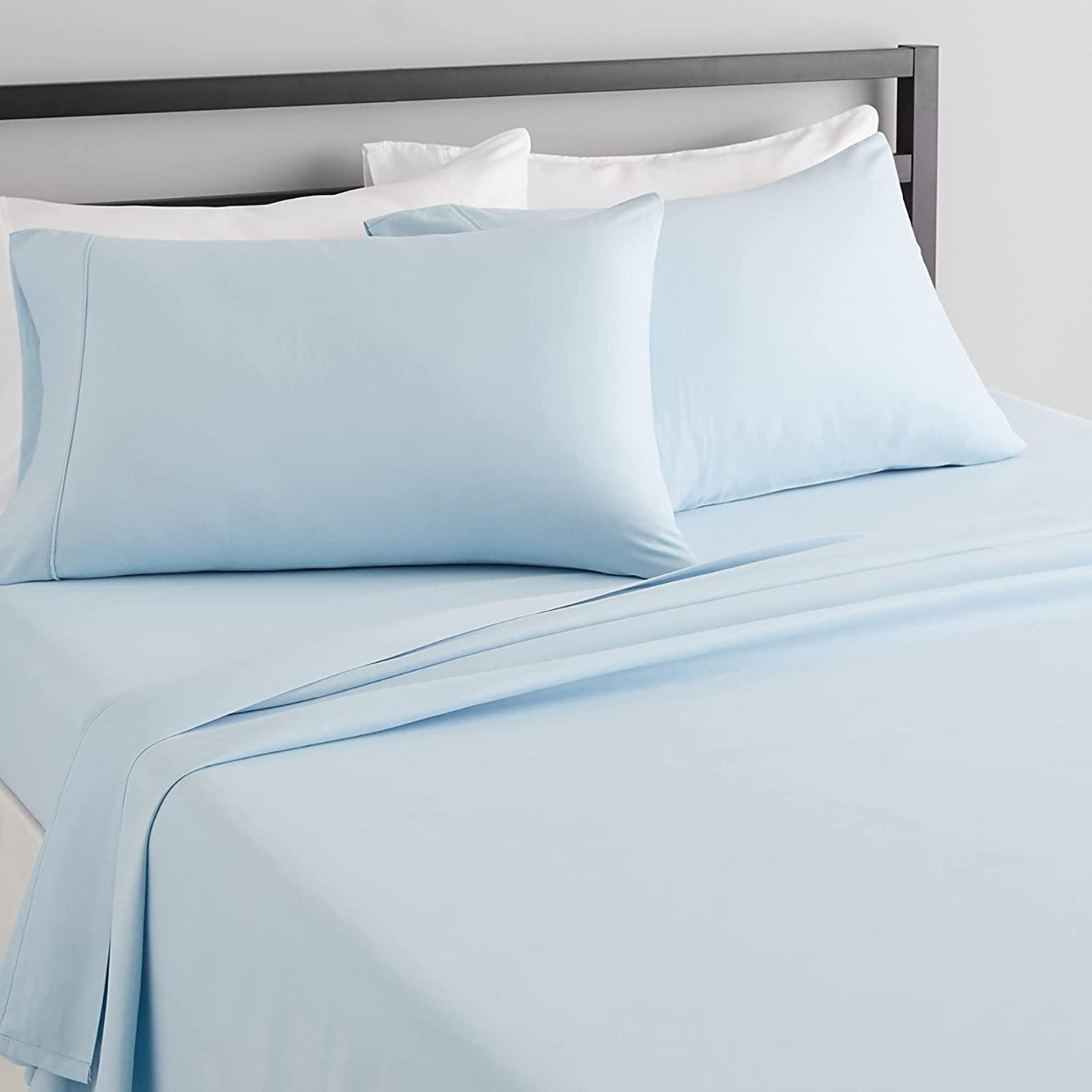 Solid Light Blue Deep Pocket 4 Piece Sheet Set