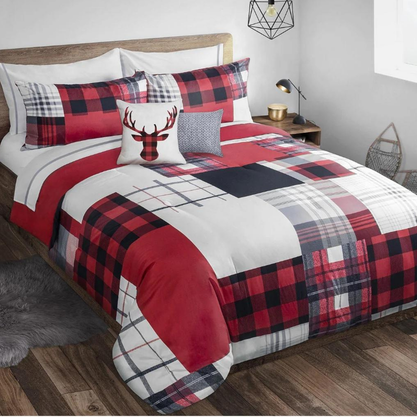 Rustic Patchwork 3 Piece Comforter Set