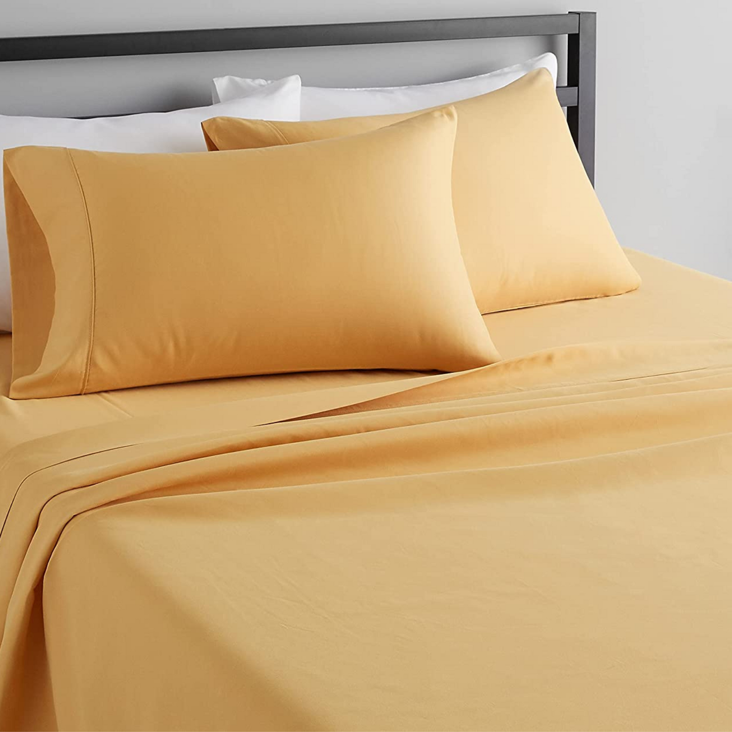 Solid Yellow Deep Pocket 4 Piece Sheet Set