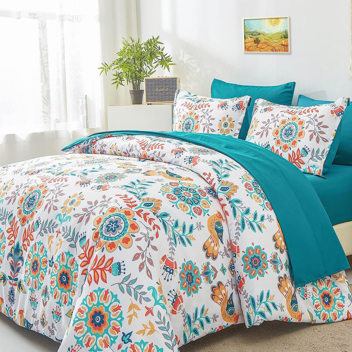 Floral Medallion 7 Piece Comforter Set