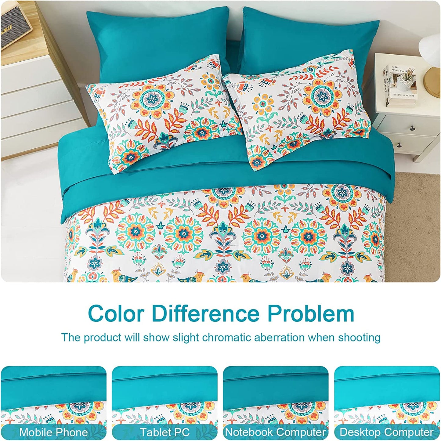 Floral Medallion 7 Piece Comforter Set