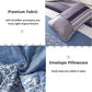 Boho Blue / Grey Reversible 3 Piece Bedding Quilt Set