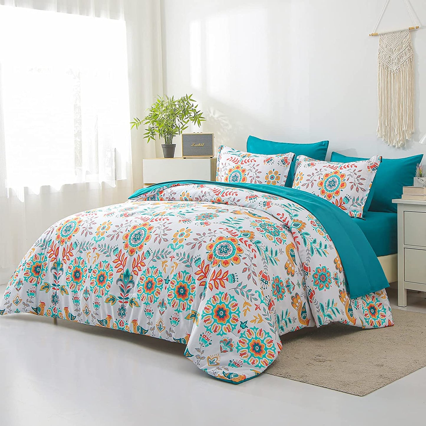 Floral Medallion 7 Piece Comforter Set