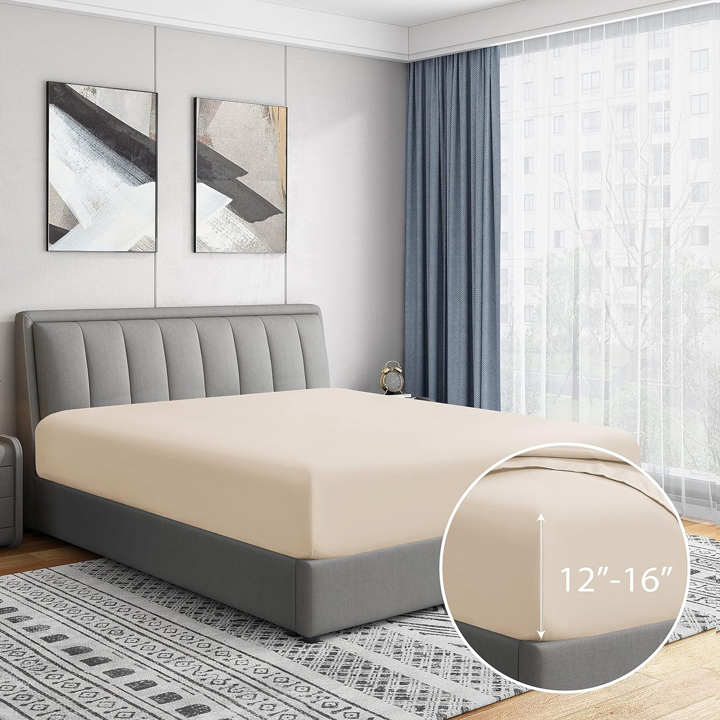 Deep Pocket Fitted Sheet 1 Piece