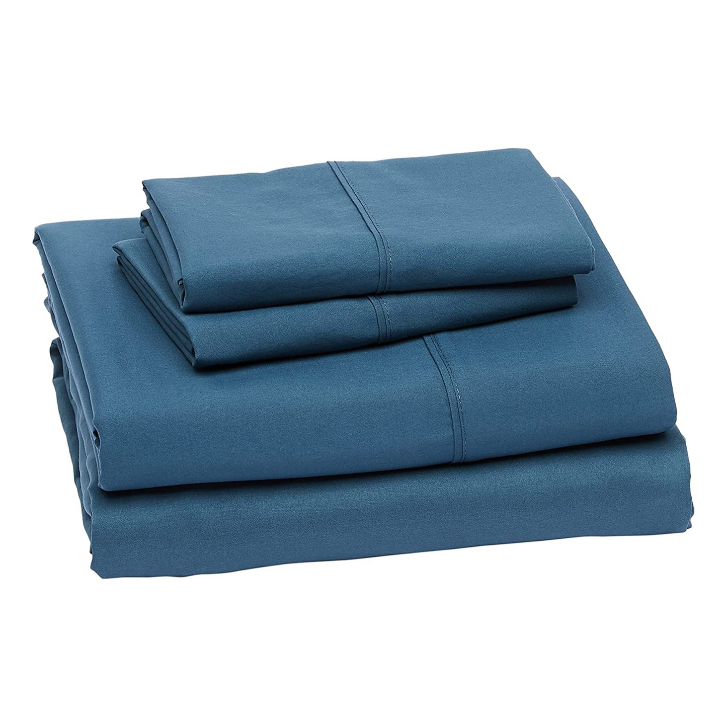 Ensemble de draps 4 pièces à poche profonde uni bleu sarcelle foncé