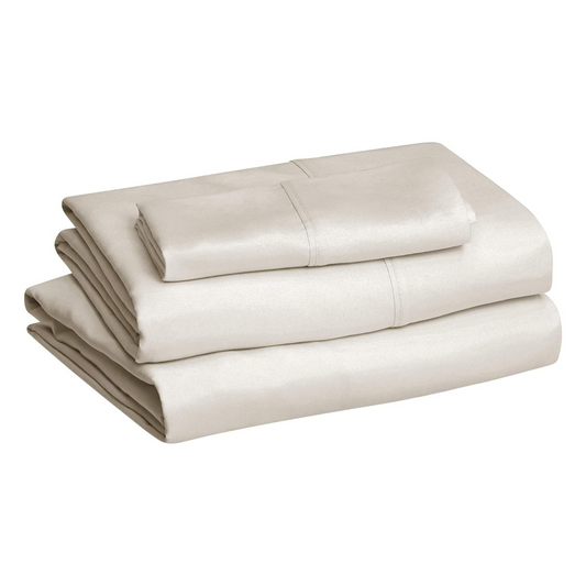 Solid Beige Deep Pocket 4 Piece Sheet Set