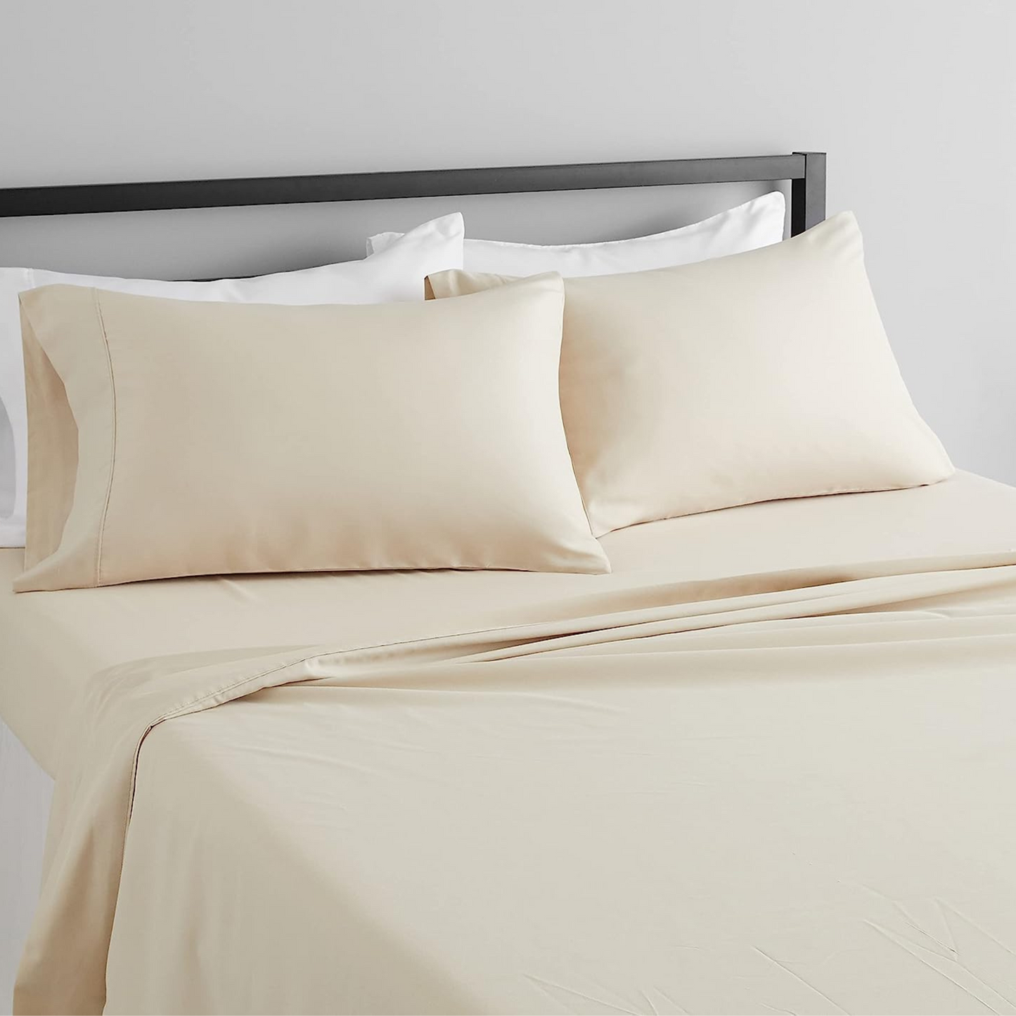 Solid Beige Deep Pocket 4 Piece Sheet Set