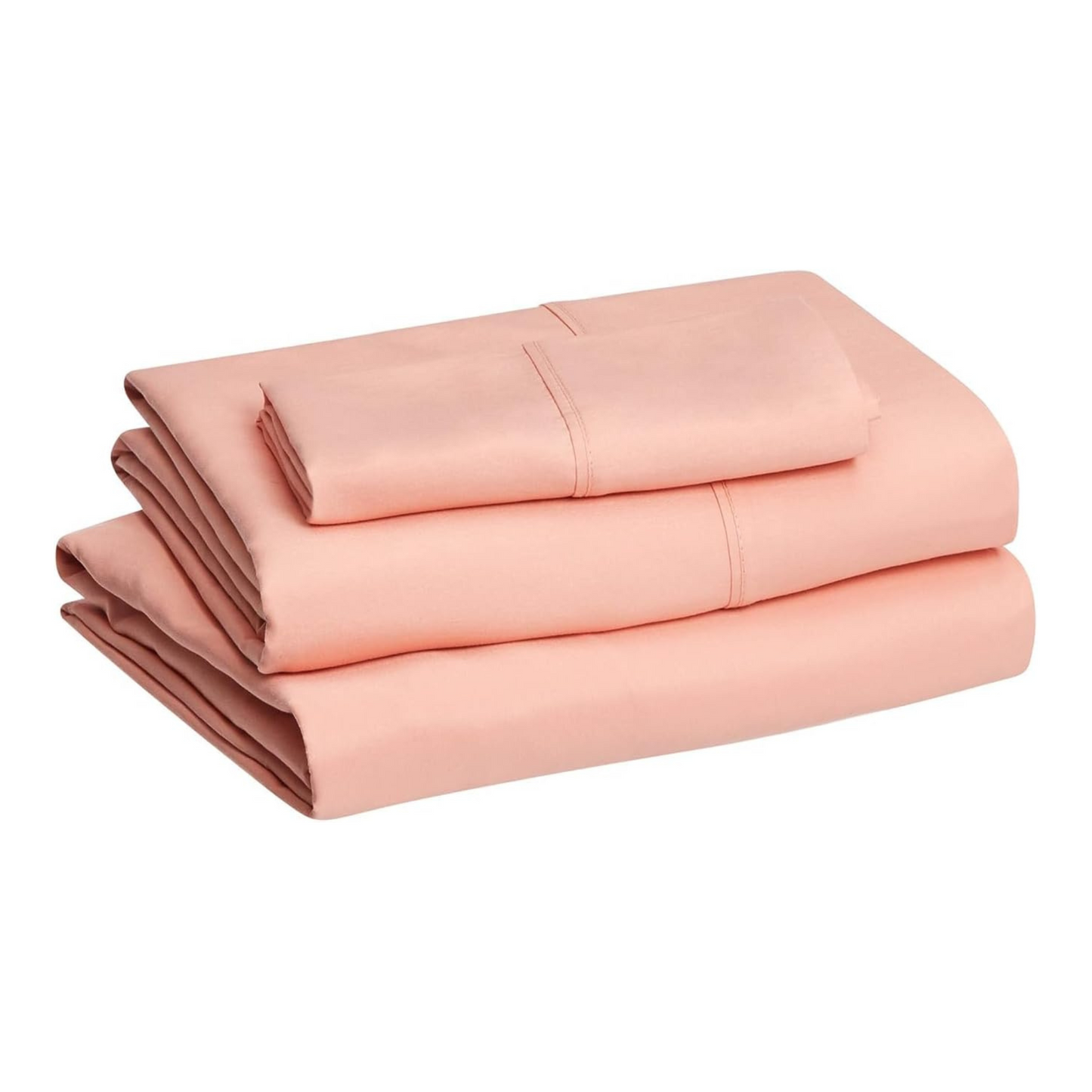 Solid Peachy Coral Deep Pocket 4 Piece Sheet Set