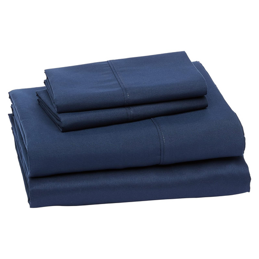 Solid Navy Blue Deep Pocket 4 Piece Sheet Set
