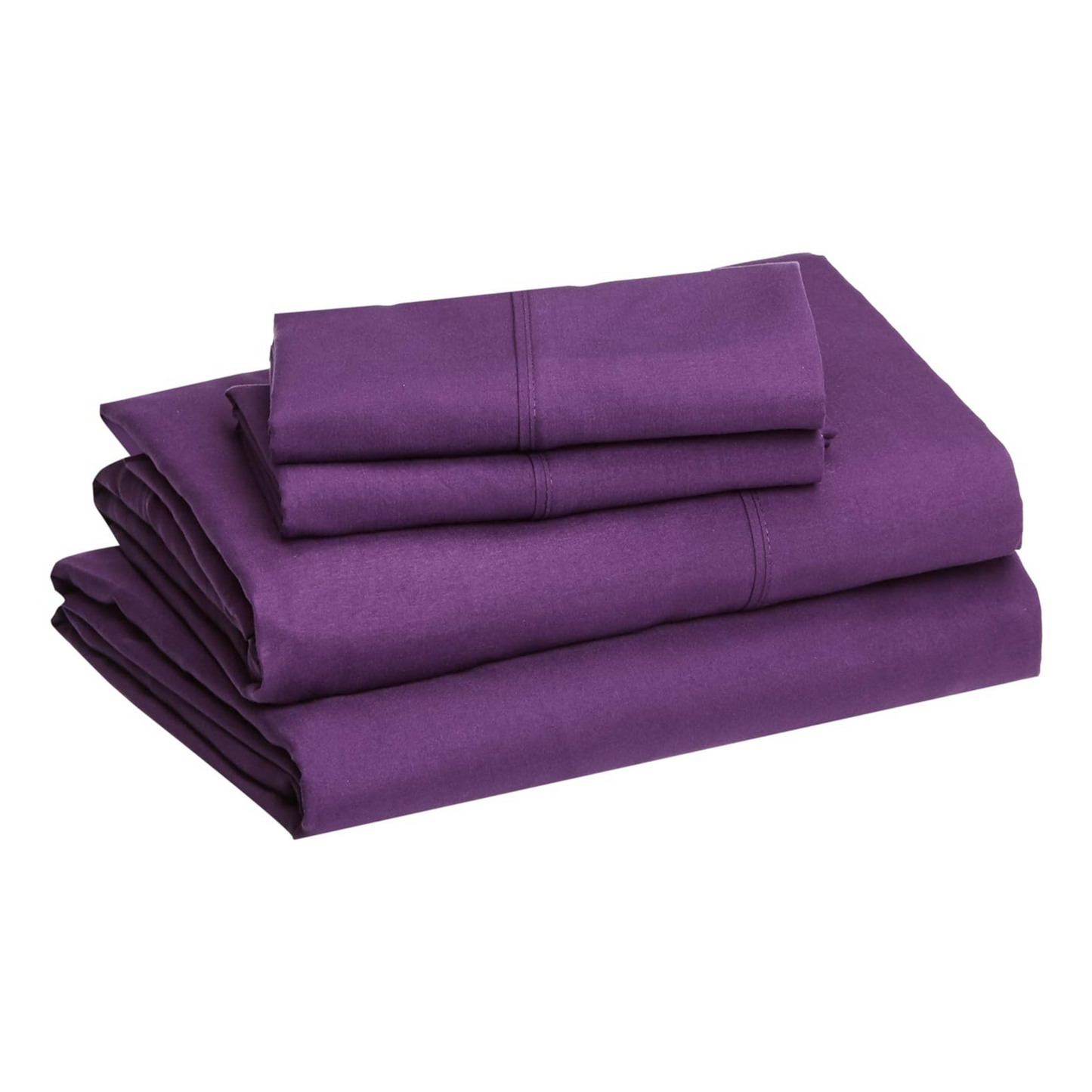 Ensemble de draps 4 pièces à poche profonde Prune