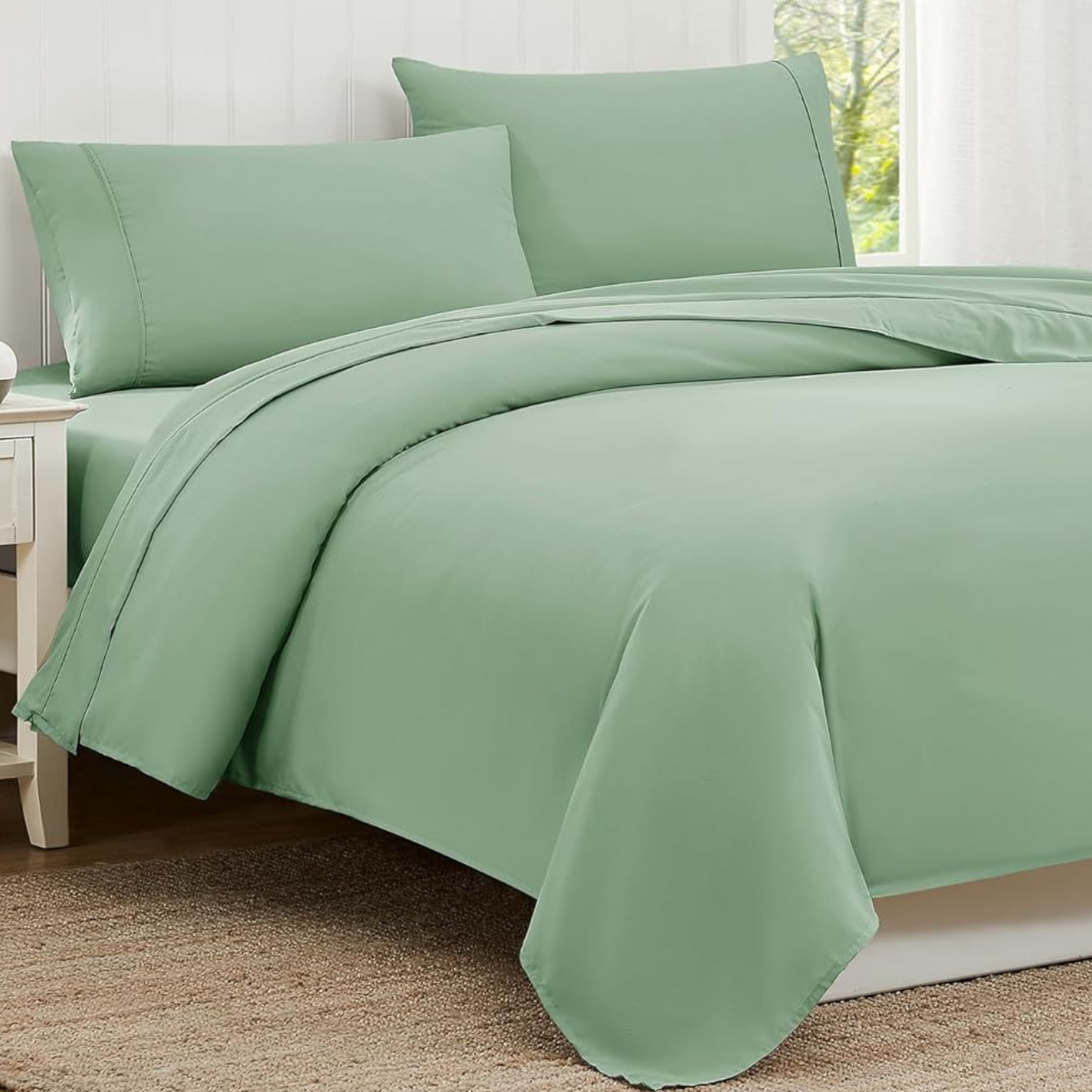 Sage Green Deep Pocket 4 Piece Sheet Set