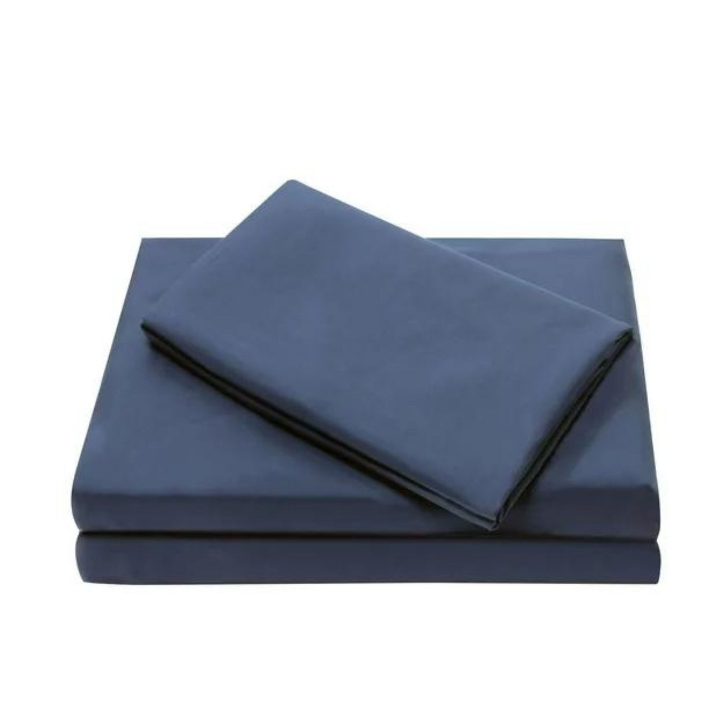 Ensemble de draps 4 pièces à poche profonde bleu uni