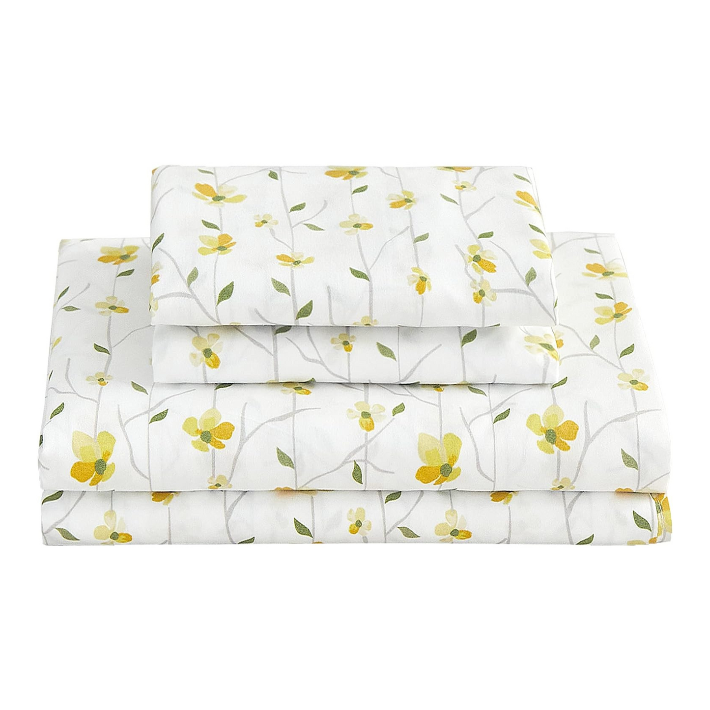 Ensemble de draps 4 pièces à poche profonde vert sauge