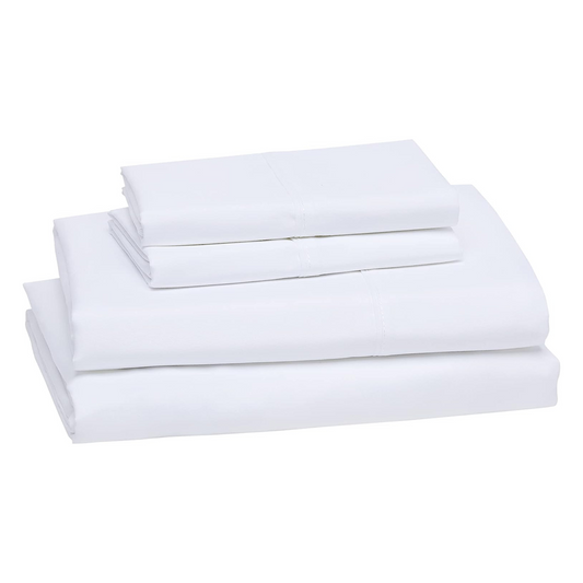 Solid White Deep Pocket 4 Piece Sheet Set