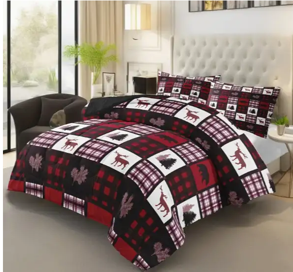 Woodland Patchwork 3 Piece Comforter Set