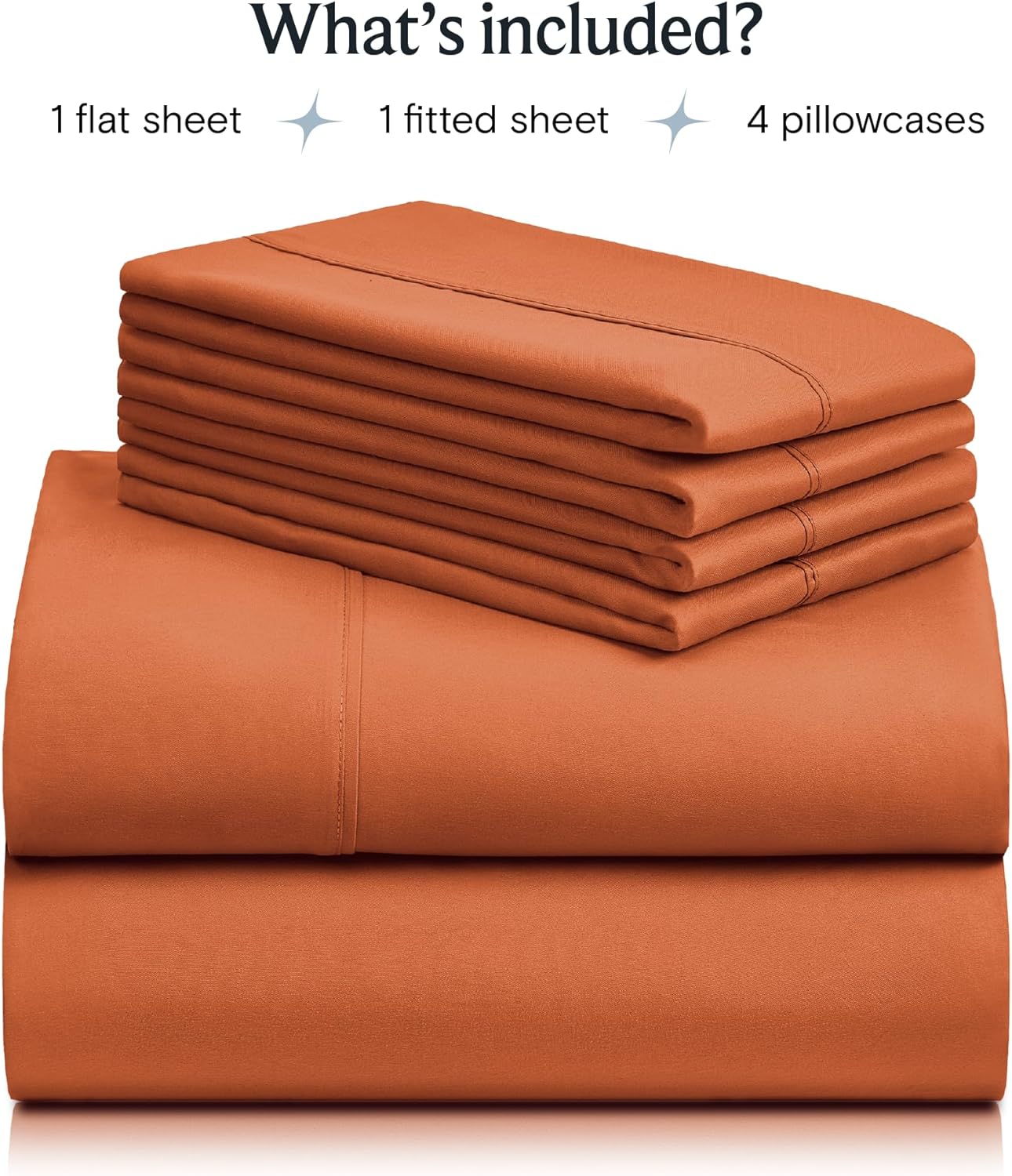 Autumn Orange Deep Pocket 6 Piece Sheet Set