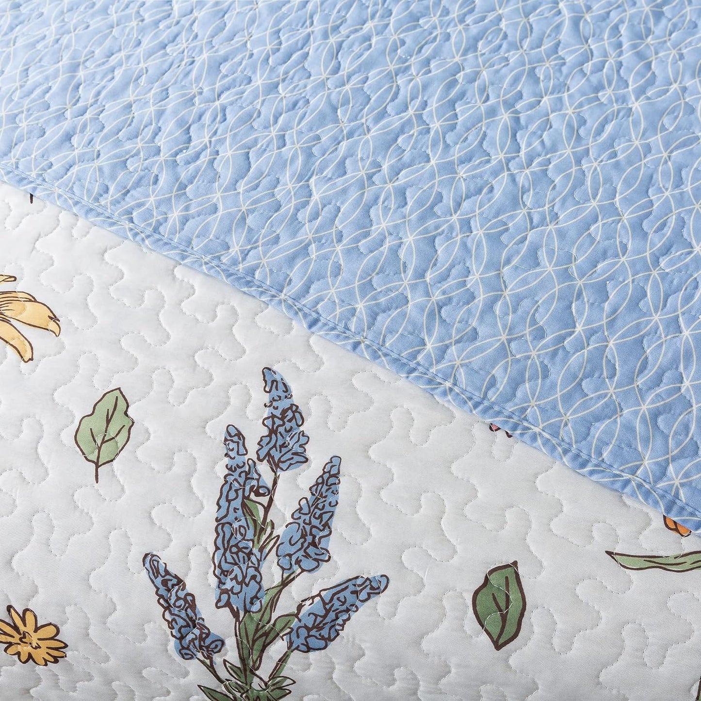 Ensemble de literie 3 pièces Blue Botanical Shower