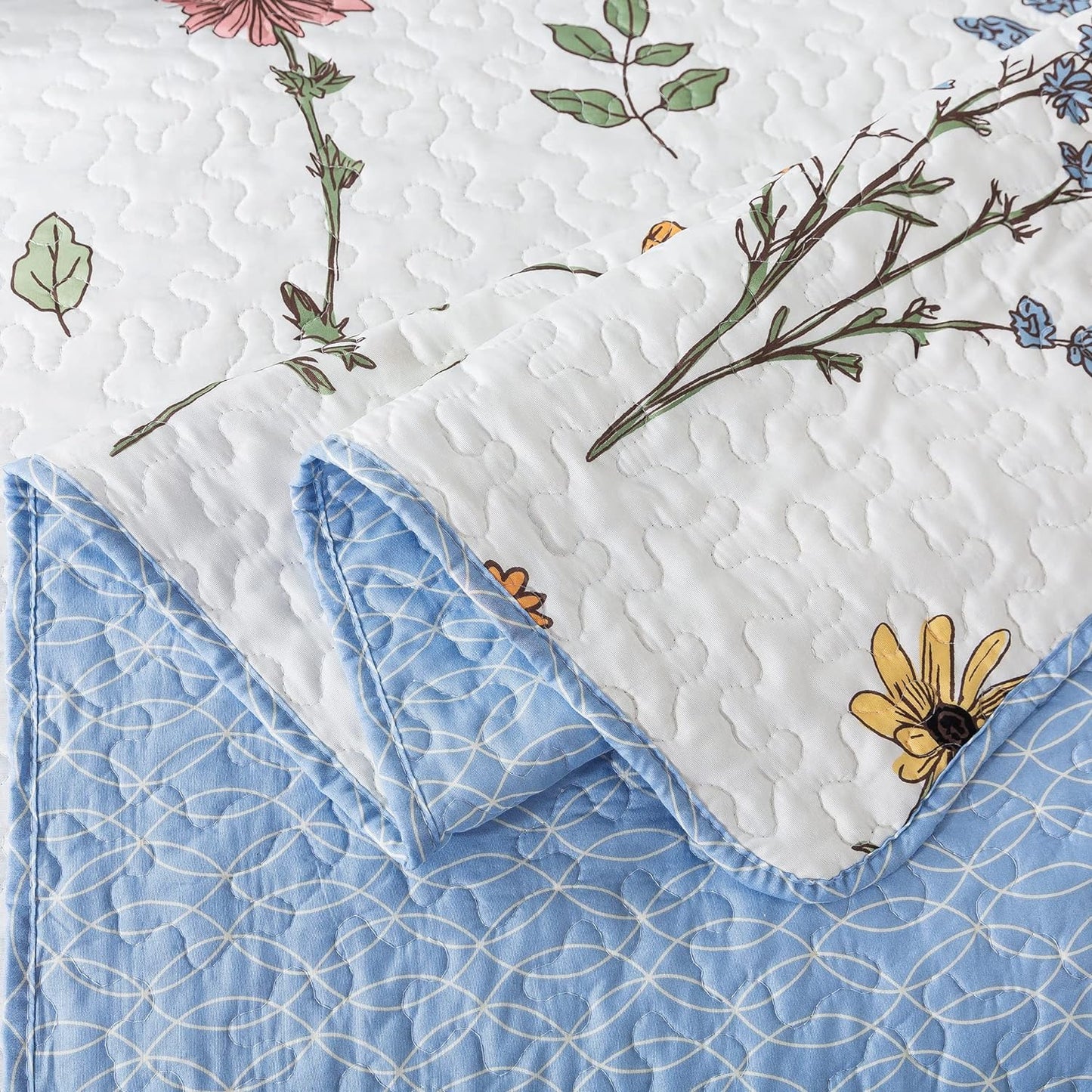 Ensemble de literie 3 pièces Blue Botanical Shower