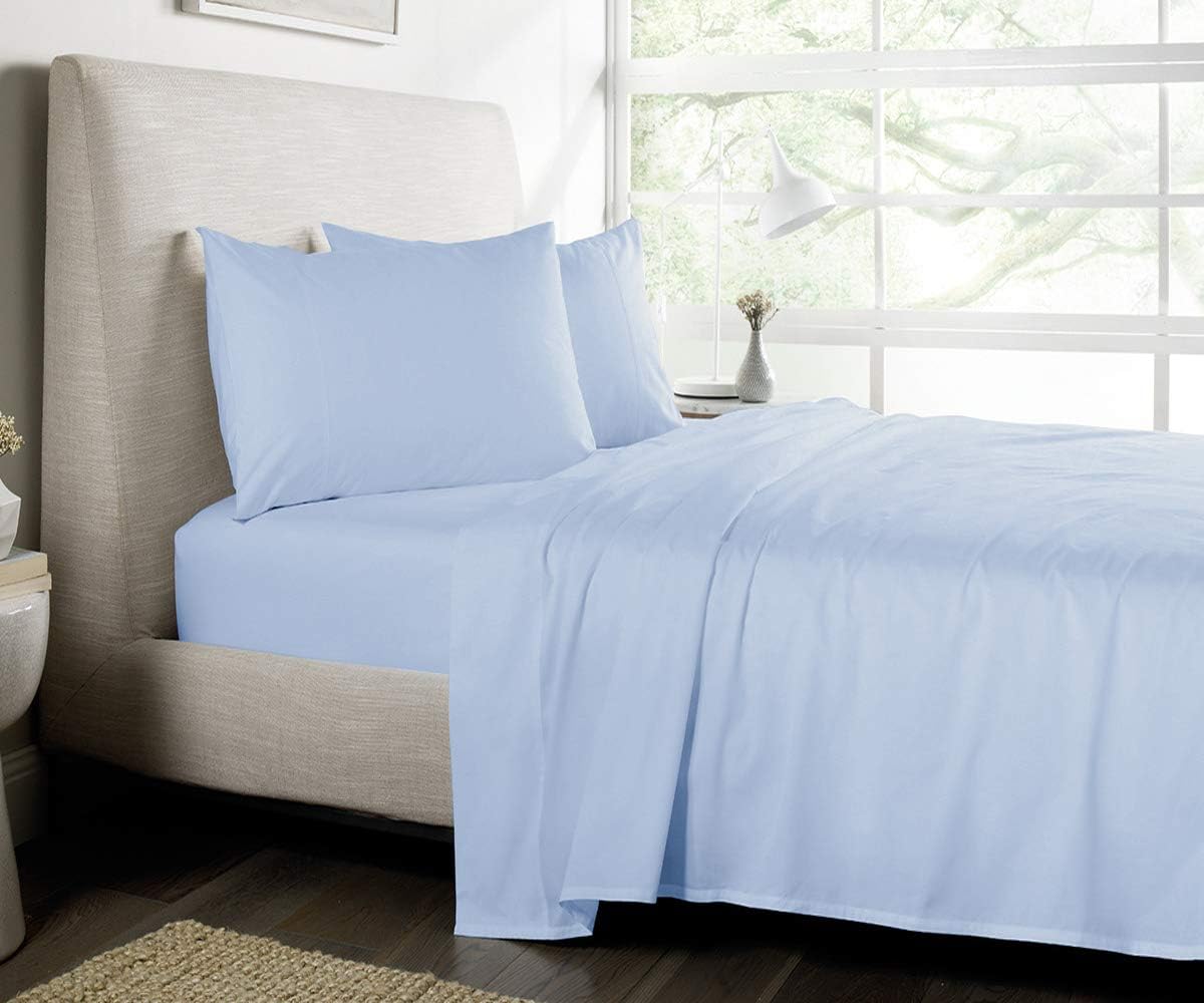 Solid Sky Blue Deep Pocket 4 Piece Sheet Set