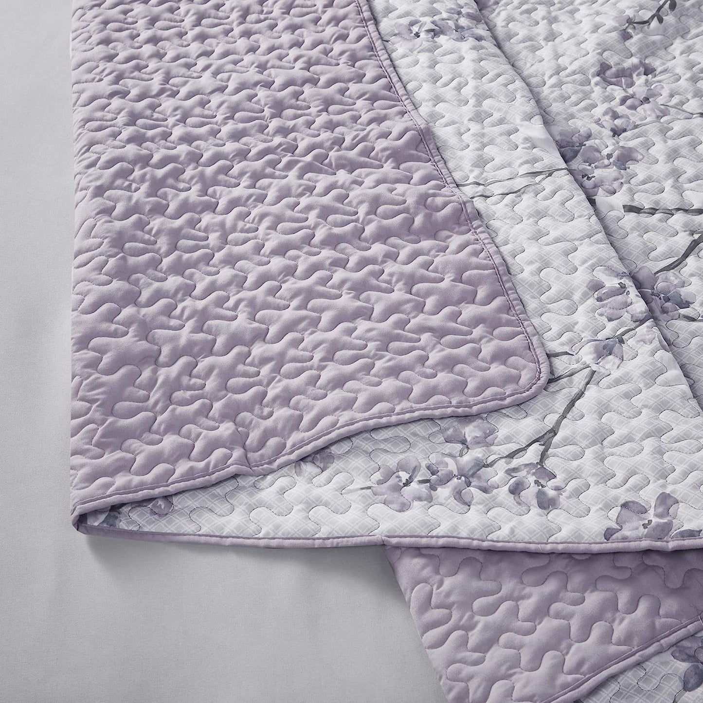 Ensemble de literie 3 pièces à fleurs violettes