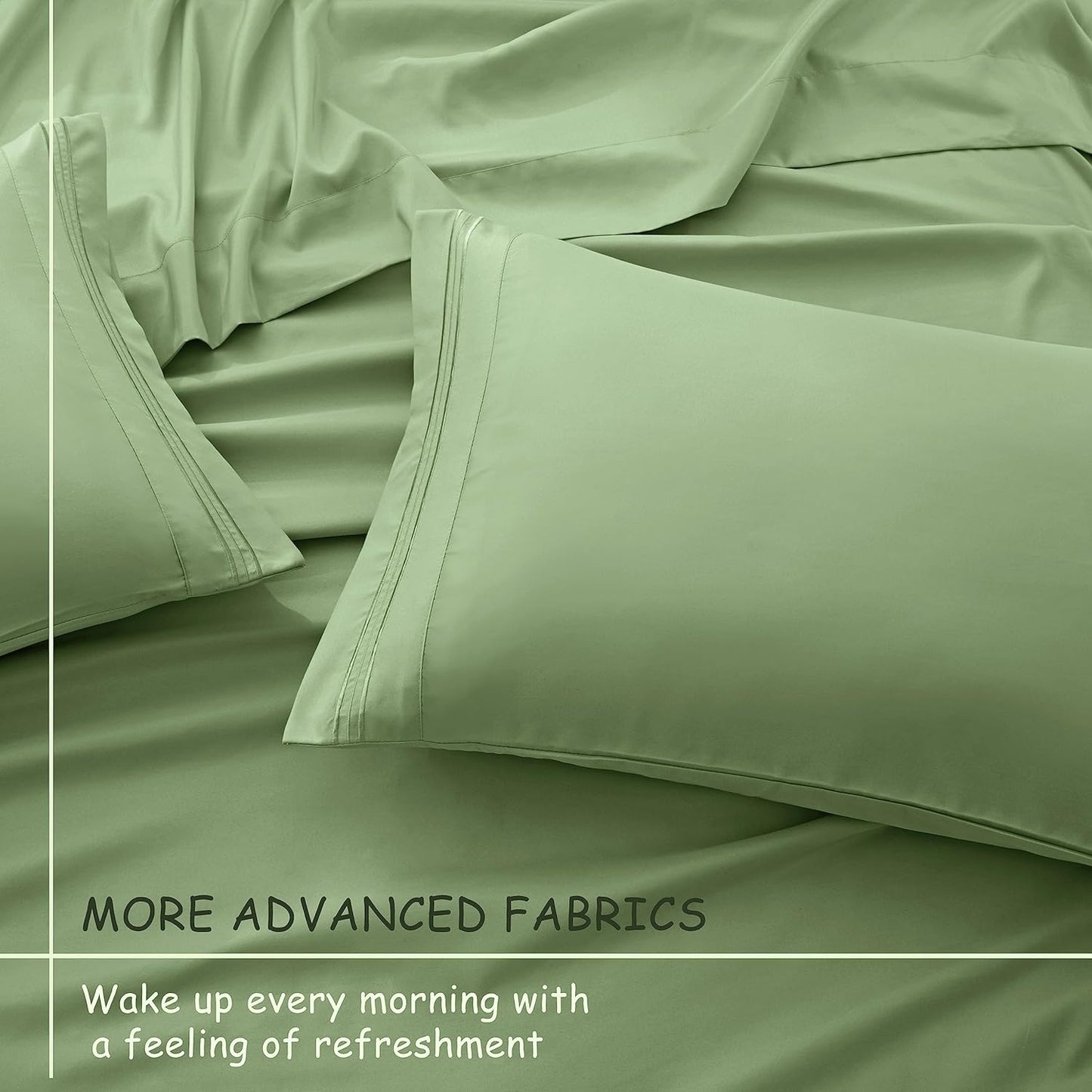 Ensemble de draps 4 pièces vert clair