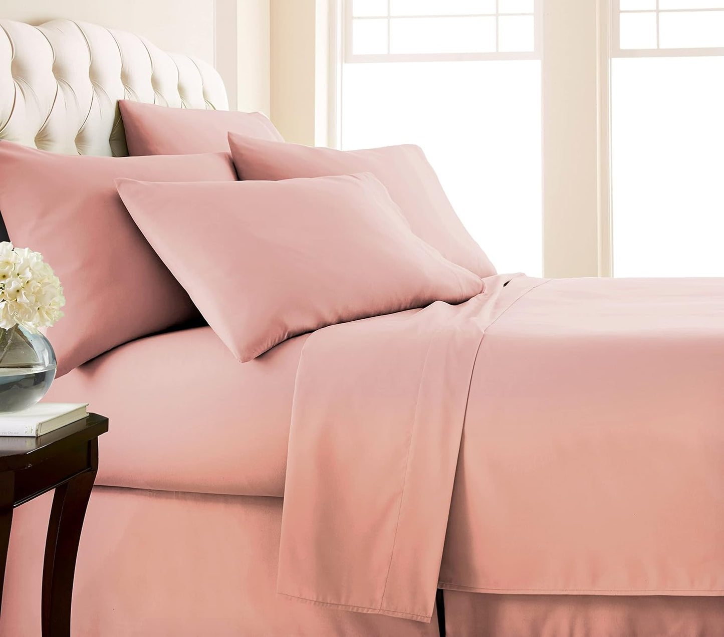 Light Peach Deep Pocket 6 Piece Sheet Set