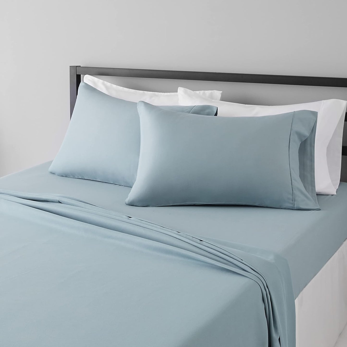 Solid Spa Blue Deep Pocket 4 Piece Sheet Set