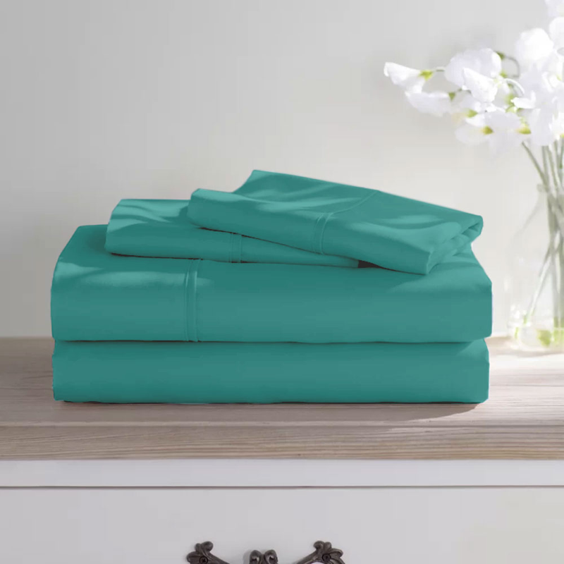 Solid Aqua Deep Pocket 4 Piece Sheet Set