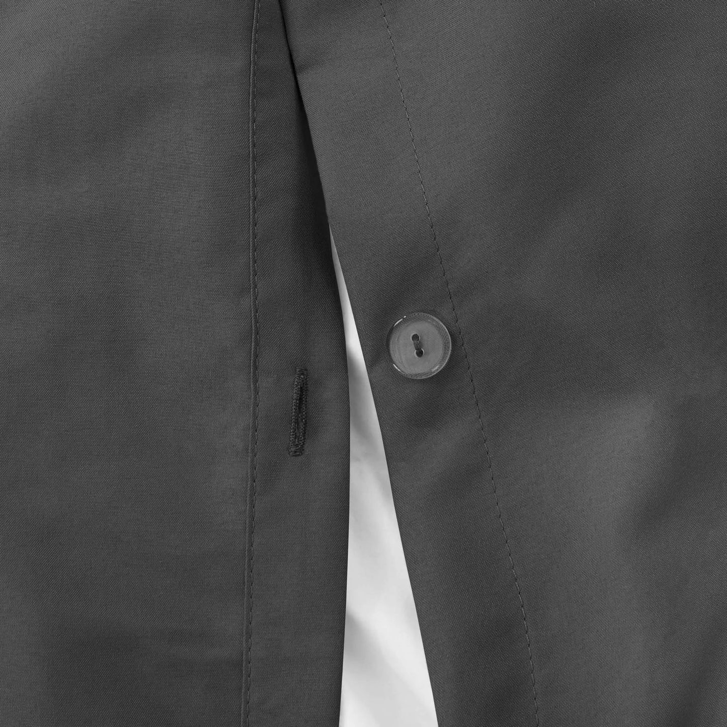 Dark Grey Pintuck - 3 Piece Queen Duvet Cover Set