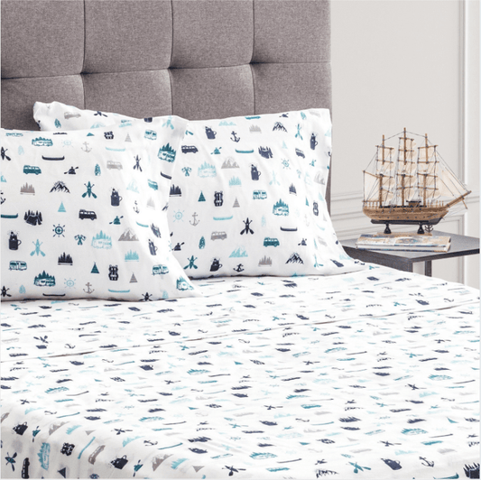 Cabin Lake Deep Pocket 4 Piece Sheet Set