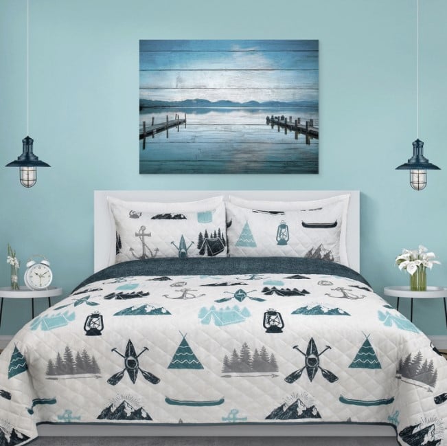 Ensemble de couette réversible 3 pièces Cabin Lake