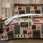 Brown & Green Rustic Deer Wildlife 3 Piece Bedding Quilt Set