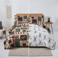 Brown & Green Rustic Deer Wildlife 3 Piece Bedding Quilt Set