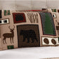 Brown & Green Rustic Deer Wildlife 3 Piece Bedding Quilt Set