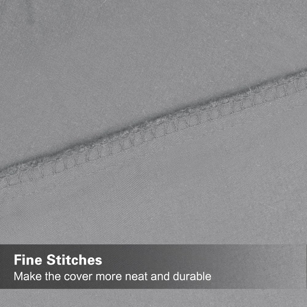 Light Grey Pinch Pleated 3 Piece Duvet Cover Set