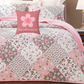 Pink Floral Accent Pillow