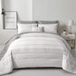 Boho Aztec White Grey 7 Piece Comforter Set
