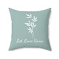 Botanical Green Leaves Accent Pillow