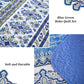 Bohemian Blue Reversible 3 Piece Bedding Quilt Set