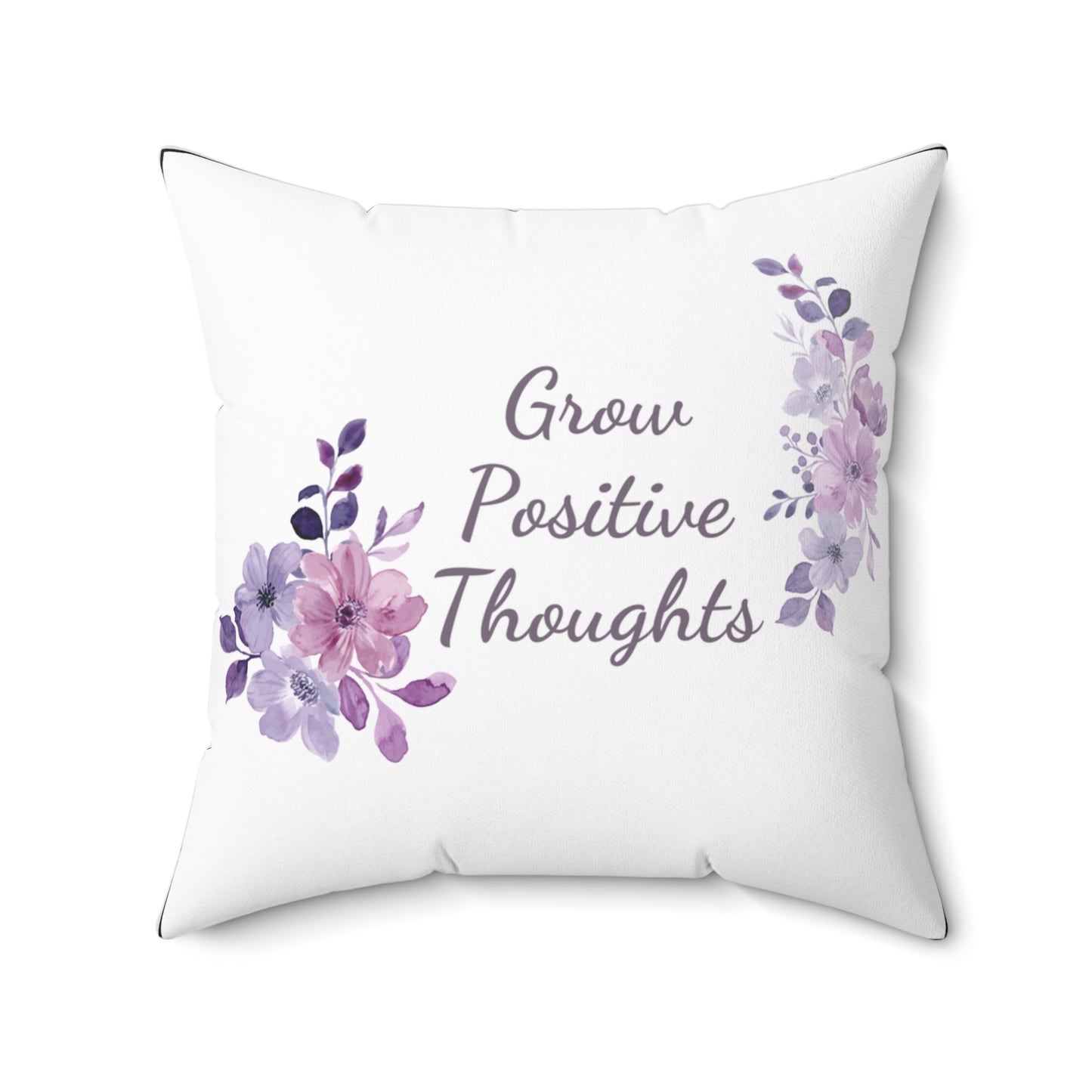 Purple Floral Accent Pillow