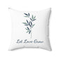 Botanical Green Leaves Accent Pillow