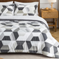White & Grey 7 Piece Geometric Shapes Comforter Set