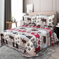 Brown Cabin Moose & Bear Paws 3 Piece Bedding Quilt Set