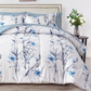 Botanical Blue Floral Branches Reversible 7 Piece Comforter Set