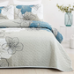 Blue Bohemian Floral 3 Piece Bedding Quilt Set