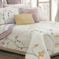 Pink & Yellow Floral 3 Piece Bedding Quilt Set