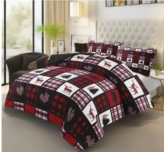 Woodland Patchwork 3 Piece Comforter Set