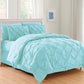 Aqua Blue Pinch Pleated 8 Piece Comforter Set