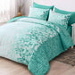 Botanical Aqua Leaves 7 Piece Comforter Set
